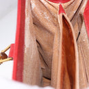 GUCCI Bamboo Hand Bag Leather Red Gold 002 1186 0259 Auth ep15092-19