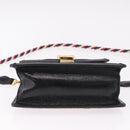 GUCCI GG Canvas Web Sherry Line Bag Velvet 2way Black Gold 470270 Auth ep15093A-11