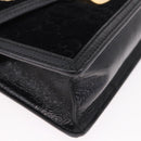GUCCI GG Canvas Web Sherry Line Bag Velvet 2way Black Gold 470270 Auth ep15093A-12