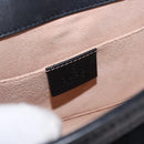 GUCCI GG Canvas Web Sherry Line Bag Velvet 2way Black Gold 470270 Auth ep15093A-19