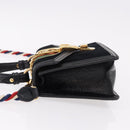 GUCCI GG Canvas Web Sherry Line Bag Velvet 2way Black Gold 470270 Auth ep15093A-5