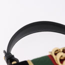 GUCCI GG Canvas Web Sherry Line Bag Velvet 2way Black Gold 470270 Auth ep15093A-8