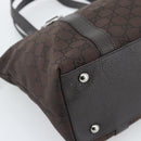 GUCCI GG Canvas Abbey Tote Bag Outlet Brown Silver 268640 Auth ep15094-11