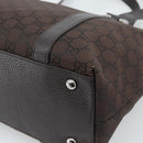 GUCCI GG Canvas Abbey Tote Bag Outlet Brown Silver 268640 Auth ep15094-12