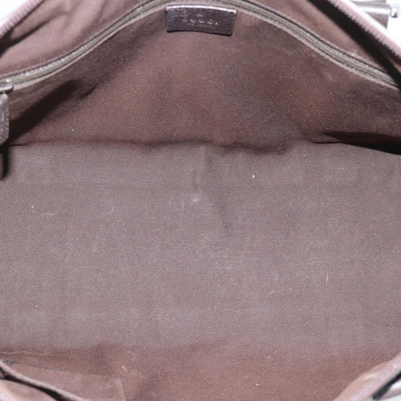 GUCCI GG Canvas Abbey Tote Bag Outlet Brown Silver 268640 Auth ep15094