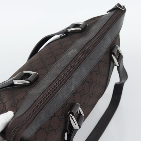 GUCCI GG Canvas Abbey Tote Bag Outlet Brown Silver 268640 Auth ep15094