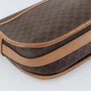 CELINE Macadam Canvas Shoulder Bag PVC Leather Brown Gold Auth ep15099-16