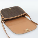 CELINE Macadam Canvas Shoulder Bag PVC Leather Brown Gold Auth ep15099-17