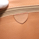 CELINE Macadam Canvas Shoulder Bag PVC Leather Brown Gold Auth ep15099-12