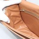 CELINE Macadam Canvas Shoulder Bag PVC Leather Brown Gold Auth ep15099-19