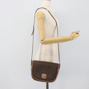 CELINE Macadam Canvas Shoulder Bag PVC Leather Brown Gold Auth ep15099-23