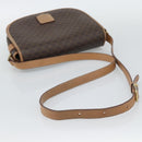 CELINE Macadam Canvas Shoulder Bag PVC Leather Brown Gold Auth ep15099-7