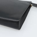 CELINE Clutch Bag Leather Black Gold Auth ep15100-16