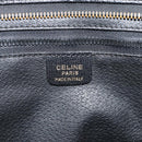 CELINE Clutch Bag Leather Black Gold Auth ep15100-18