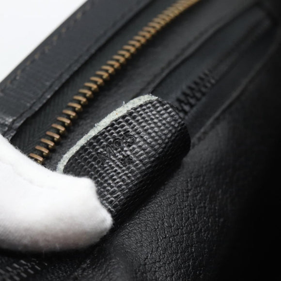 CELINE Clutch Bag Leather Black Gold Auth ep15100