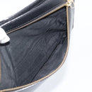 CELINE Clutch Bag Leather Black Gold Auth ep15100-24