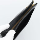 CELINE Clutch Bag Leather Black Gold Auth ep15100-6
