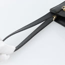 CELINE Clutch Bag Leather Black Gold Auth ep15100-8