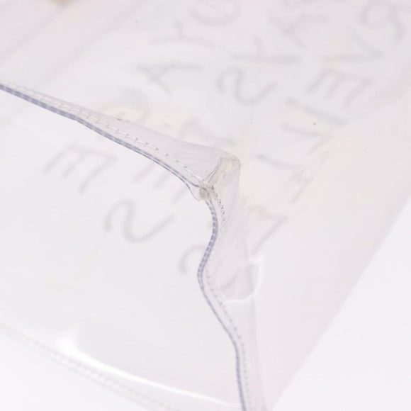 HERMES Vinyl Kelly Hand Bag Vinyl Clear Gold Auth ep15101