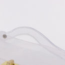 HERMES Vinyl Kelly Hand Bag Vinyl Clear Gold Auth ep15101-8