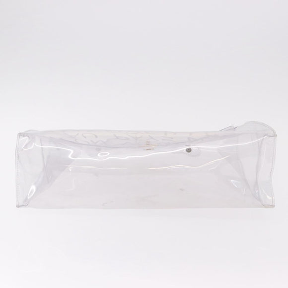 HERMES Vinyl Kelly Hand Bag Vinyl Clear Gold Auth ep15101