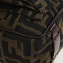 FENDI Zucca Canvas Shoulder Bag Brown Black Auth ep15102A-14