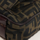 FENDI Zucca Canvas Shoulder Bag Brown Black Auth ep15102A-15