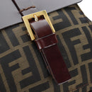 FENDI Zucca Canvas Shoulder Bag Brown Black Auth ep15102A-18