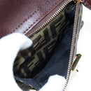 FENDI Zucca Canvas Shoulder Bag Brown Black Auth ep15102A-21