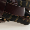 FENDI Zucca Canvas Shoulder Bag Brown Black Auth ep15102A-12