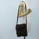 FENDI Zucca Canvas Shoulder Bag Brown Black Auth ep15102A-28
