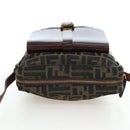 FENDI Zucca Canvas Shoulder Bag Brown Black Auth ep15102A-7