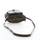 FENDI Zucca Canvas Shoulder Bag Brown Black Auth ep15102A-8
