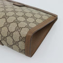 GUCCI GG Supreme Web Sherry Line Bag PVC Beige Gold 89 01 032 Auth ep15103-10
