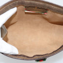 GUCCI GG Supreme Web Sherry Line Bag PVC Beige Gold 89 01 032 Auth ep15103-13