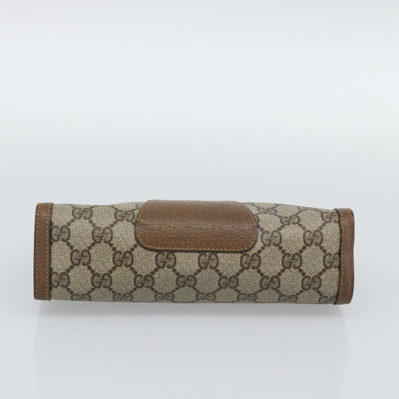 GUCCI GG Supreme Web Sherry Line Bag PVC Beige Gold 89 01 032 Auth ep15103