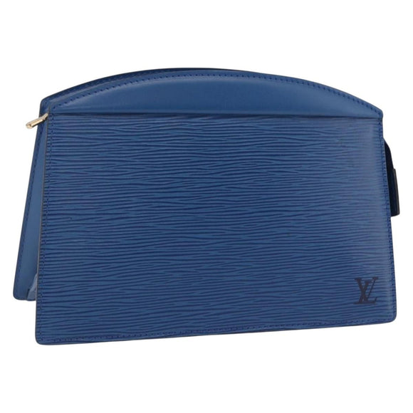 LOUIS VUITTON Epi Trousse Crete Pouch Blue M48405 LV Auth ep15104