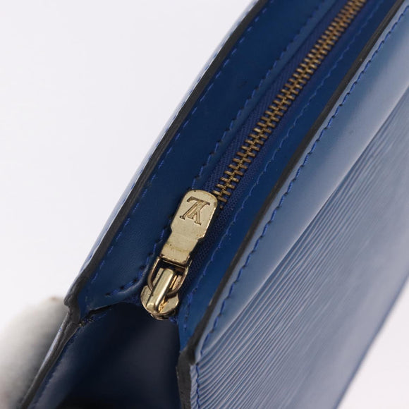 LOUIS VUITTON Epi Trousse Crete Pouch Blue M48405 LV Auth ep15104