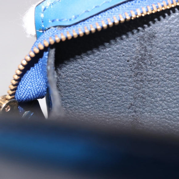 LOUIS VUITTON Epi Trousse Crete Pouch Blue M48405 LV Auth ep15104