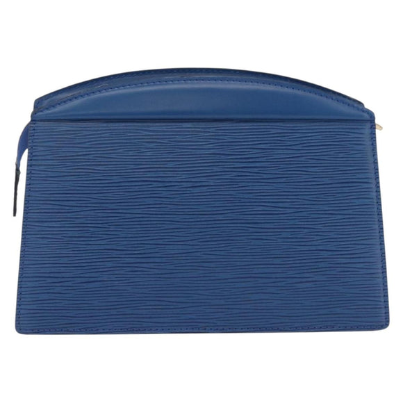 LOUIS VUITTON Epi Trousse Crete Pouch Blue M48405 LV Auth ep15104