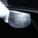GUCCI Bamboo Hand Bag Canvas 2way Black Silver 002 1998 0353 Auth ep15105-20