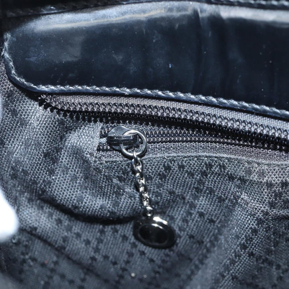 GUCCI Bamboo Hand Bag Canvas 2way Black Silver 002 1998 0353 Auth ep15105