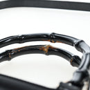 GUCCI Bamboo Hand Bag Canvas 2way Black Silver 002 1998 0353 Auth ep15105-14
