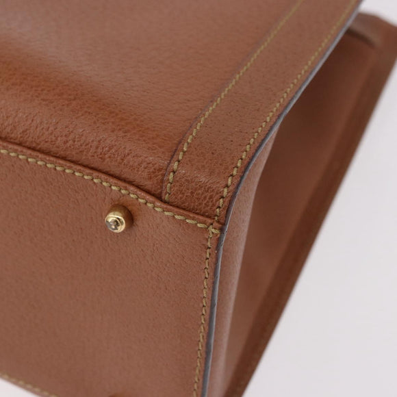 GUCCI Bamboo Hand Bag Leather Brown Gold 002 1095 0260 Auth ep15106