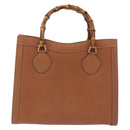 GUCCI Bamboo Hand Bag Leather Brown Gold 002 1095 0260 Auth ep15106-13