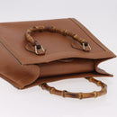 GUCCI Bamboo Hand Bag Leather Brown Gold 002 1095 0260 Auth ep15106-6