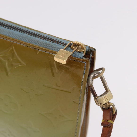 LOUIS VUITTON Monogram Vernis Lexington Pouch Baby Blue M91011 LV Auth ep15107