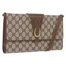 GUCCI GG Supreme Shoulder Bag PVC Beige Gold 904 02 050 Auth ep15108-1