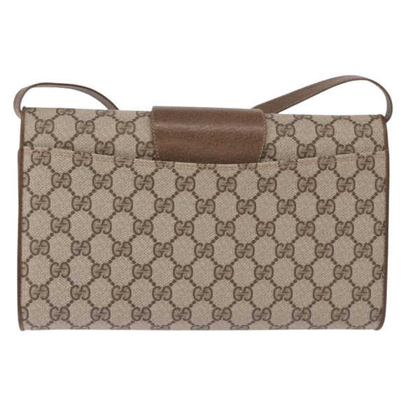 GUCCI GG Supreme Shoulder Bag PVC Beige Gold 904 02 050 Auth ep15108
