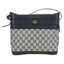 GUCCI GG Supreme Shoulder Bag PVC Navy Gold 001 109 0579 Auth ep15109-2